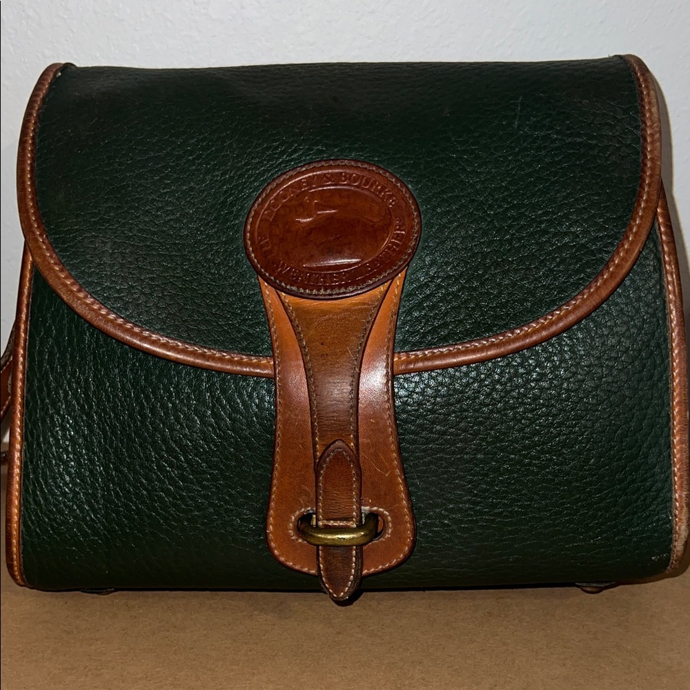 Dooney & Bourke Forest Green and Tan Shoulder Bag